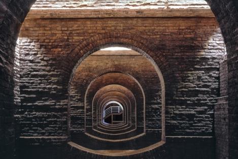 Water Tank 1 – brick-built tank with arches and a level floor